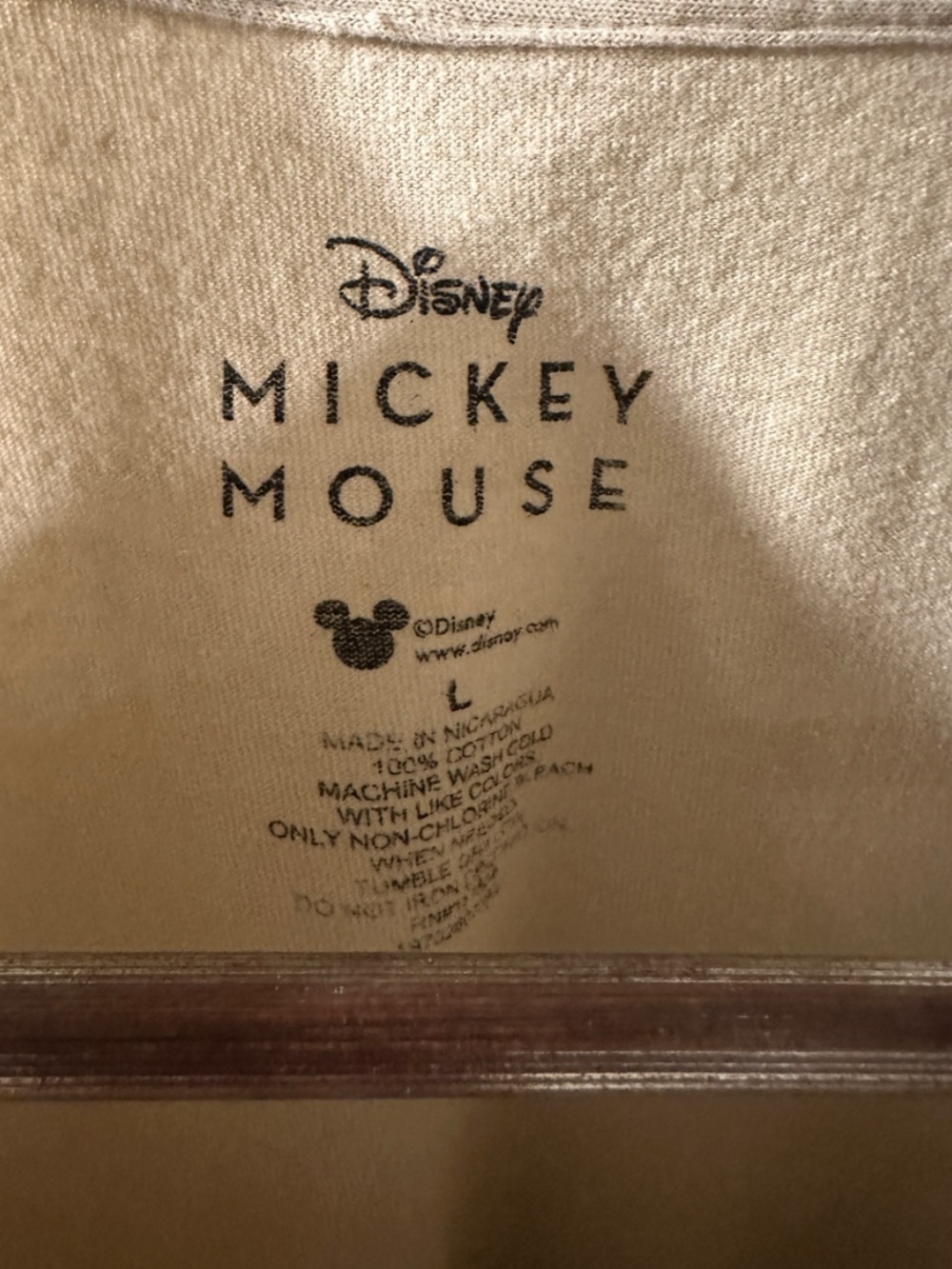 Disney Vintage Mickey Mouse Beige Graphic Short Sleeve T-shirt Size Men’s Large - Picture 3 of 6